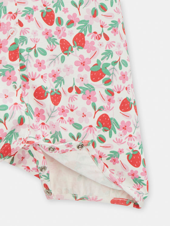 Strawberry Print Onesie for GIRL