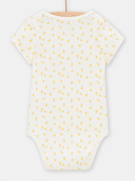 2 mon petit short sleeved bodysuits for baby girls