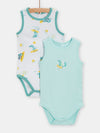 Green Set of 2 fancy bodysuits for BOYs