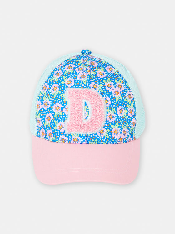 Flower Print Cap for Girls