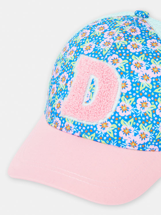 Flower Print Cap for Girls