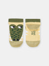 Boys Yellow and Khaki Crocodile Ankle Socks