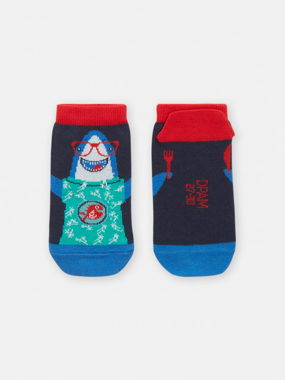 Boys shark ankle socks