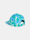 boys blue cap with palm tree print