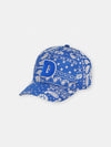 boys blue paisley print cap