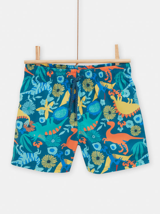 Boys Dinosaur Print Swim Shorts