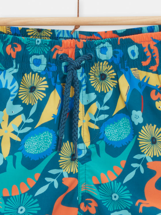 Boys Dinosaur Print Swim Shorts