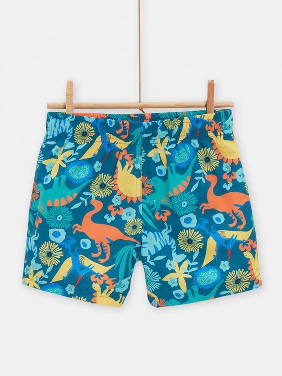 Boys Dinosaur Print Swim Shorts