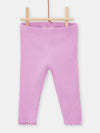 Baby girls purple leggings