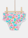 Ruffled floral swim briefs for GIRLs