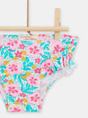 Ruffled floral swim briefs for GIRLs