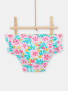 Ruffled floral swim briefs for GIRLs