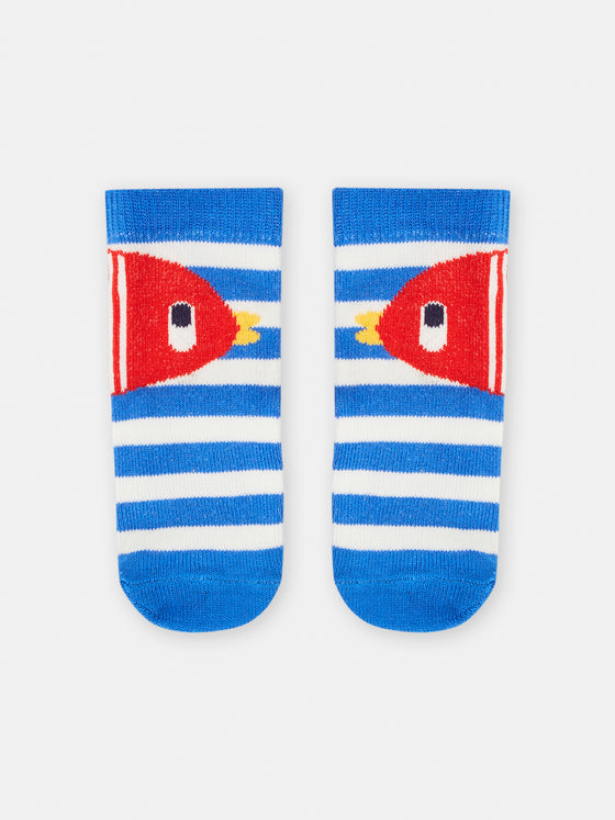 Striped Fish Pattern Socks for BOY