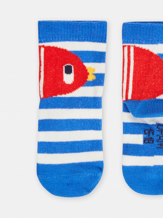 Striped Fish Pattern Socks for BOY