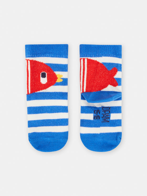 Striped Fish Pattern Socks for BOY