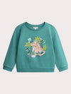 Blue green unicorn sweatshirt with sequins for girls