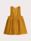 Girls Mustard Sleeveless Corduroy Dress