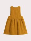 Girls Mustard Sleeveless Corduroy Dress