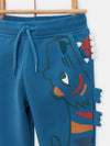 Blue jogging pants with tiger animation for boys