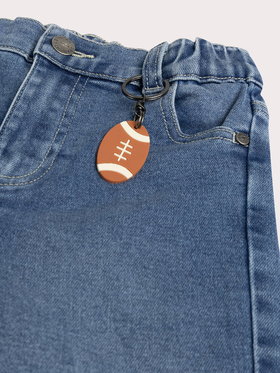 Denim jeans with key ring for boys