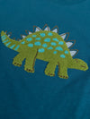 Dark turquoise blue animation dino T-shirt for boys