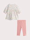 Baby girl dress and leggings set