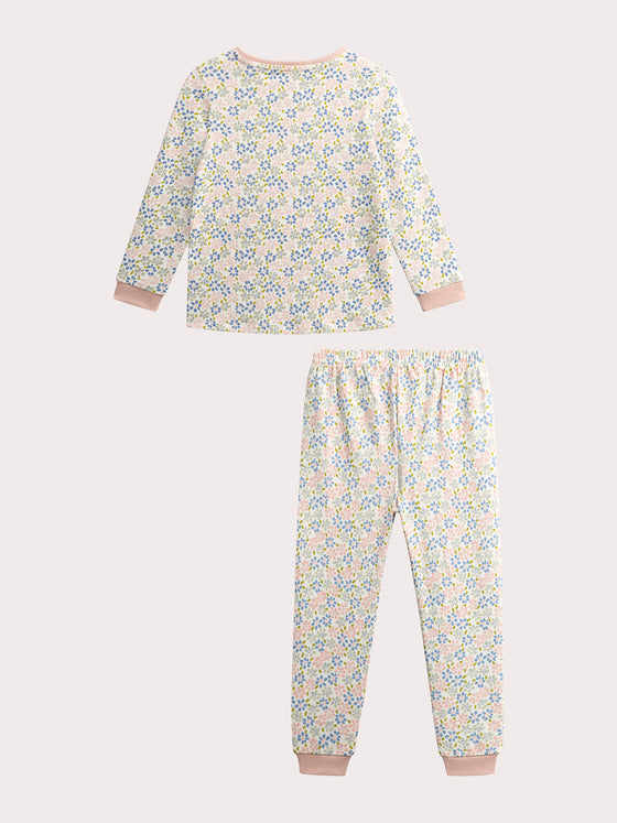 Floral print pajamas for girls