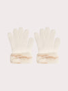 Dark off white gloves for girls