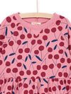 CHERRY PRINT FLEECE DRESS