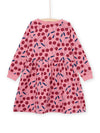 CHERRY PRINT FLEECE DRESS