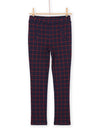 BLUE AND RED CHECKERED SOFT PANTS