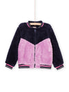 NAVY AND PURPLE SHERPA TEDDY