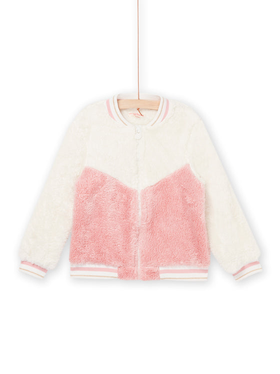 WHITE AND PINK SHERPA TEDDY