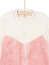 WHITE AND PINK SHERPA TEDDY