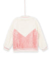 WHITE AND PINK SHERPA TEDDY