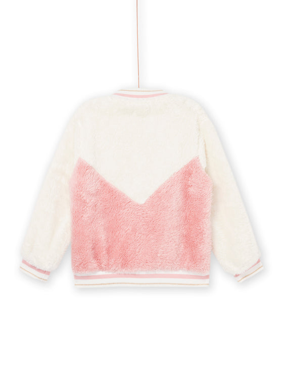 WHITE AND PINK SHERPA TEDDY