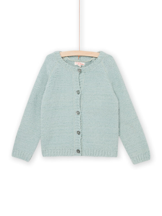 BLUE CHENILLE CARDIGAN