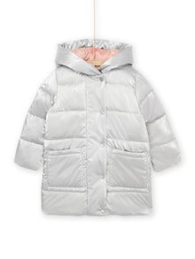  SILVER HOODED DOWN JACKET