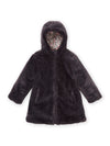 REVERSIBLE HOODED DOWN JACKET ASPHALT