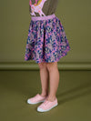 REVERSIBLE SKIRT WITH KHAKI FLORAL PRINT