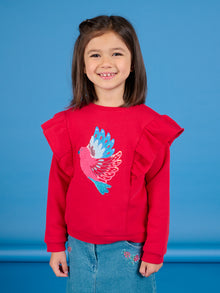  LONG SLEEVE SWEATSHIRT WITH PARROT ANIMATION