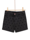 DENIM SHORTS WITH POLKA DOT