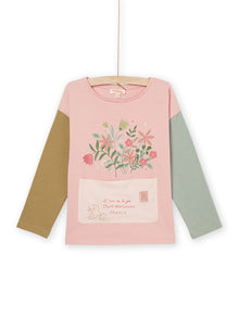  LONG SLEEVE T-SHIRT WITH FLOWER BOUQUET ANIMATION