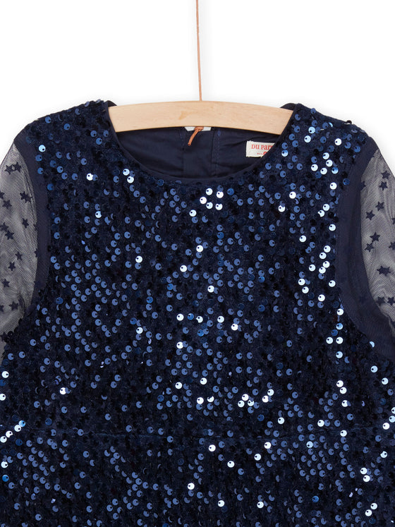 SEQUIN DRESS WITH STAR PRINT