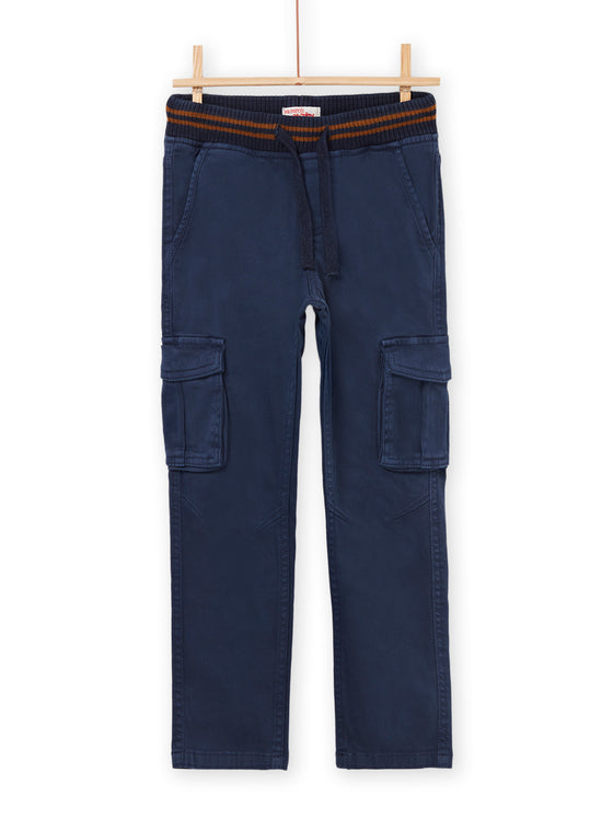 PLAIN BLUE CANVAS PANTS