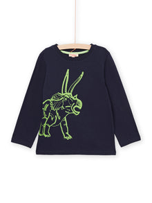  NAVY BLUE DINOSAUR LONG SLEEVE T-SHIRT