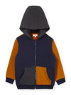 HOODED ZIP SWEATSHIRT DARK BLUE