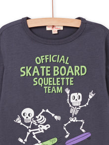  GLOW-IN-THE-DARK SKELETON ANIMATION T-SHIRT