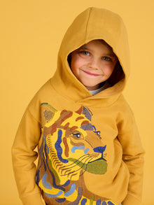  HOODIE WITH TIGER EMBROIDERY