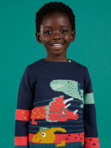  LONG SLEEVE SWEATER WITH DINOSAUR DESIGN